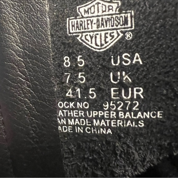 HARLEY-DAVIDSON Leather Street Boots in Classic Black Size 8.5 —Men’s main image 10